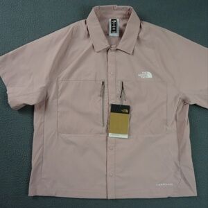 NWT The North Face Trail LightRange Shirt Womens M Metal Pink UV Defense Outdoor
